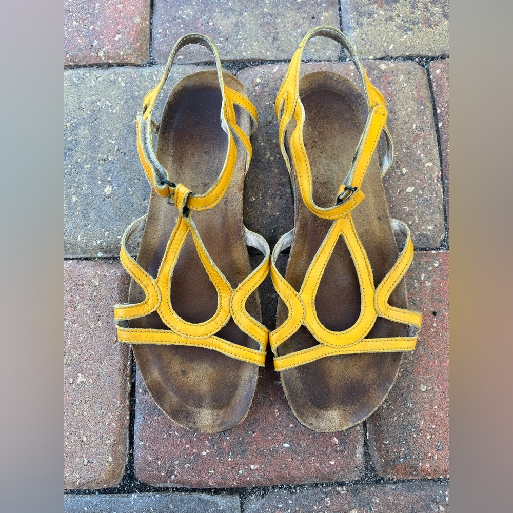 Naot Dorith Yellow Leather Sandal